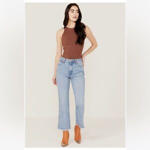 Wrangler Wrock 672 High Rise Kick Flare Jeans in Light Blue NWT 29